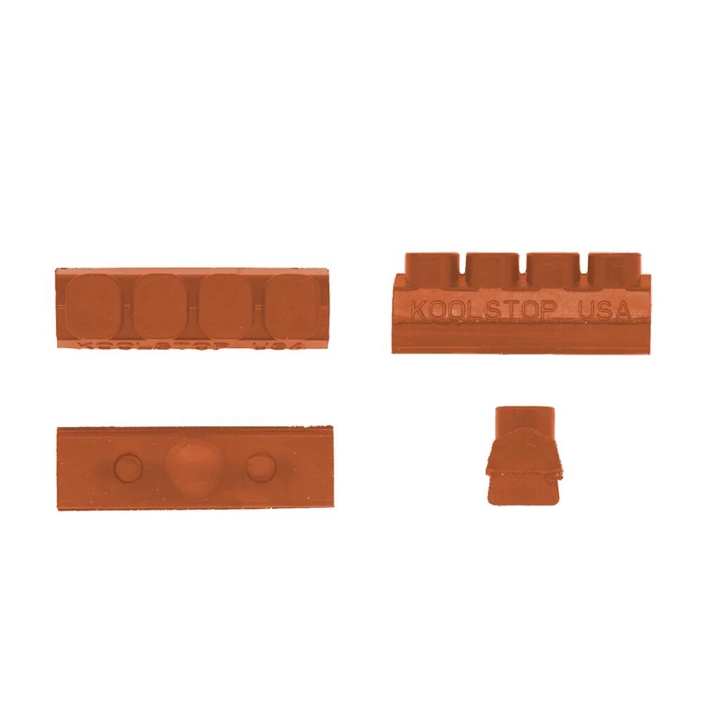 KOOL-STOP Weinmann 4 Dot Retro Bicycle Brake Pad Inserts Salmon