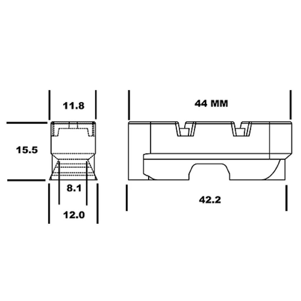 Campi Chorus Replacement Bicycle Brake Pads Black 3/5
