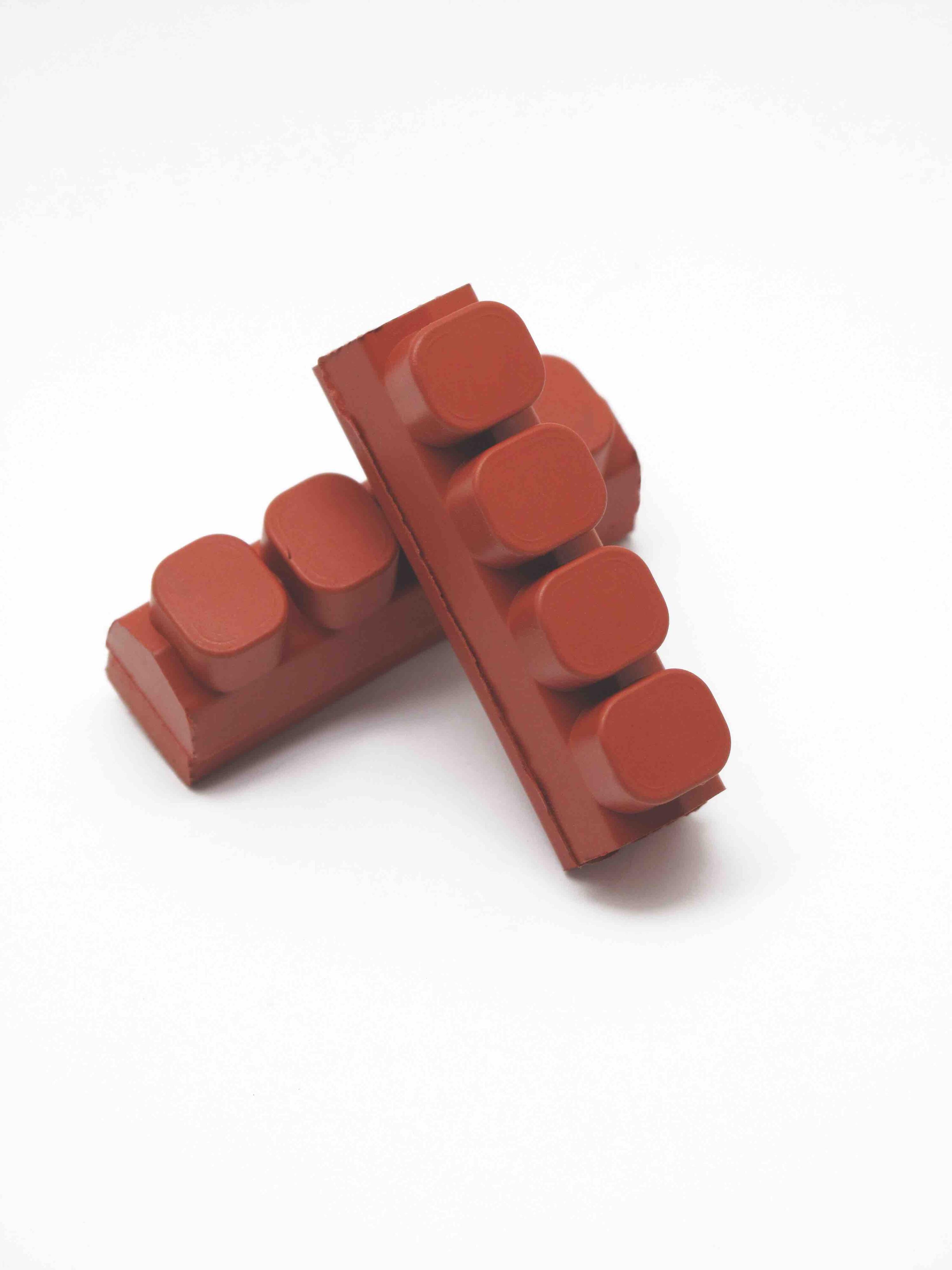 Weinmann 4 Dot Retro Bicycle Brake Pad Inserts Salmon 2/5