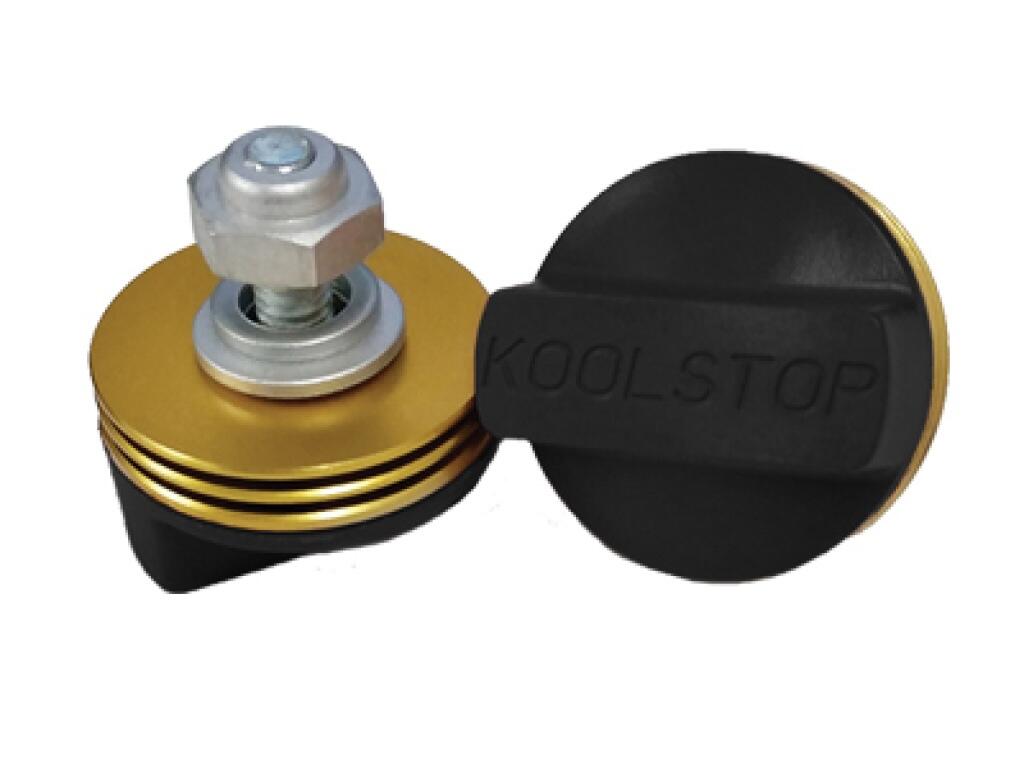 KOOL-STOP International Cooling Fins Bicycle Brake Pads Black Compound Gold Metal