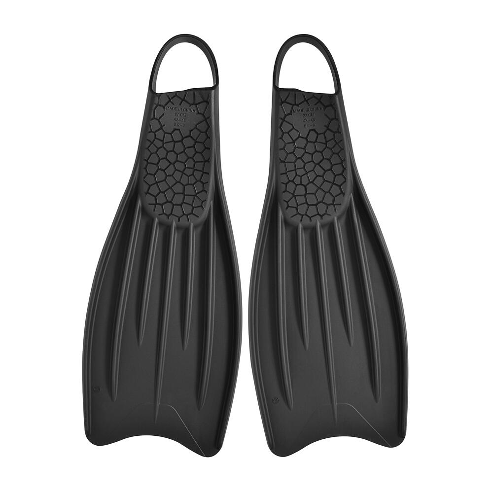 Palmes d'apnée pour l'entraînement en piscine Wolverine en silicone noir 2/4