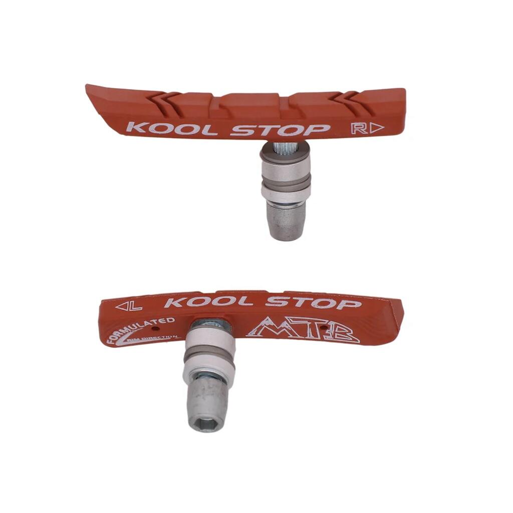 KOOL-STOP MTB Threaded Bicycle Brake Pads Salmon