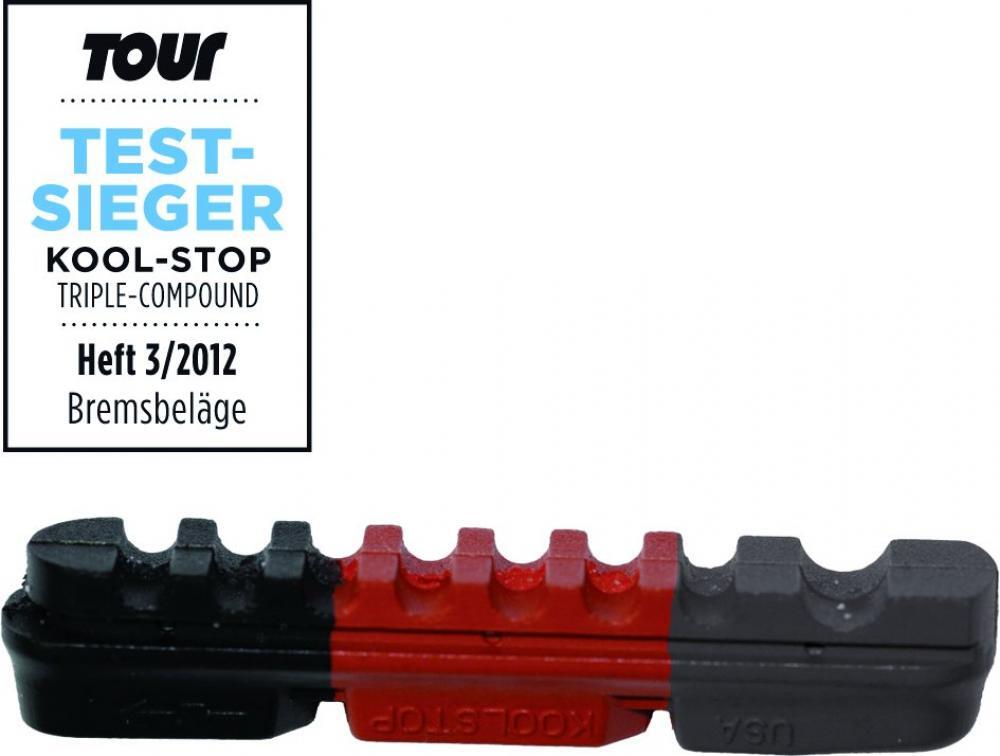 KOOL-STOP Dura 2 Bicycle Brake Pad Inserts Triple Compound