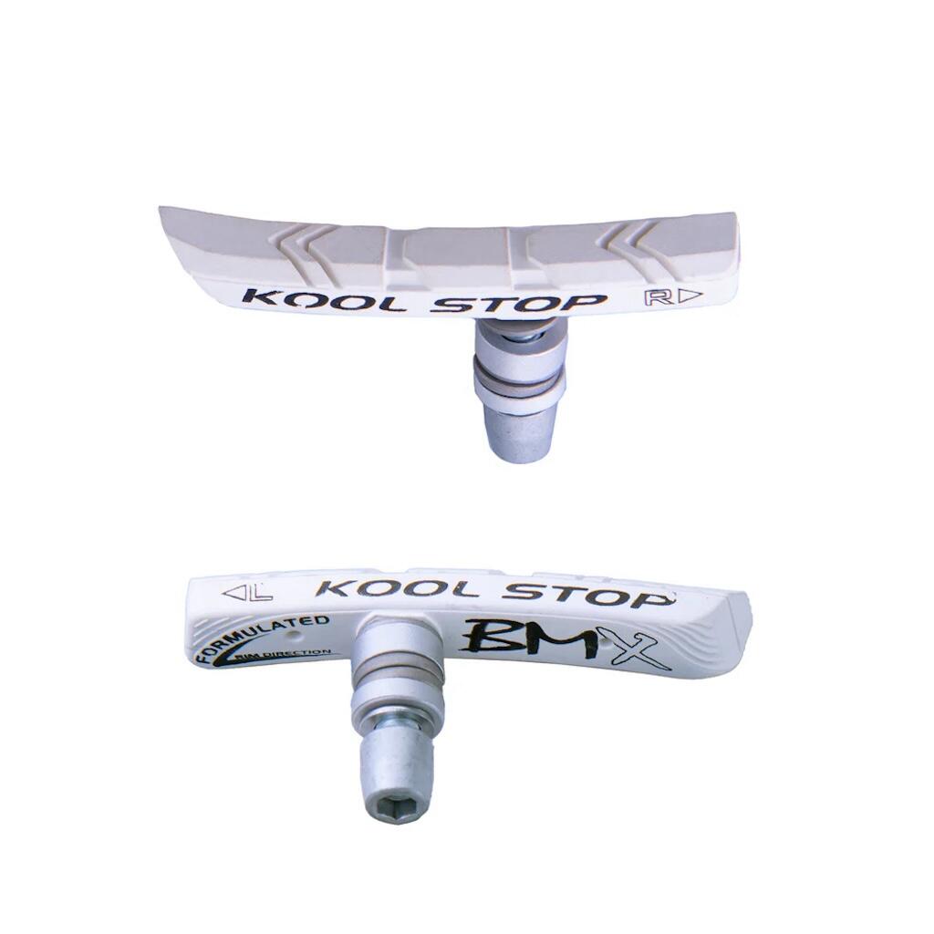 BMX Threaded Bicycle Brake Pads White 1/4