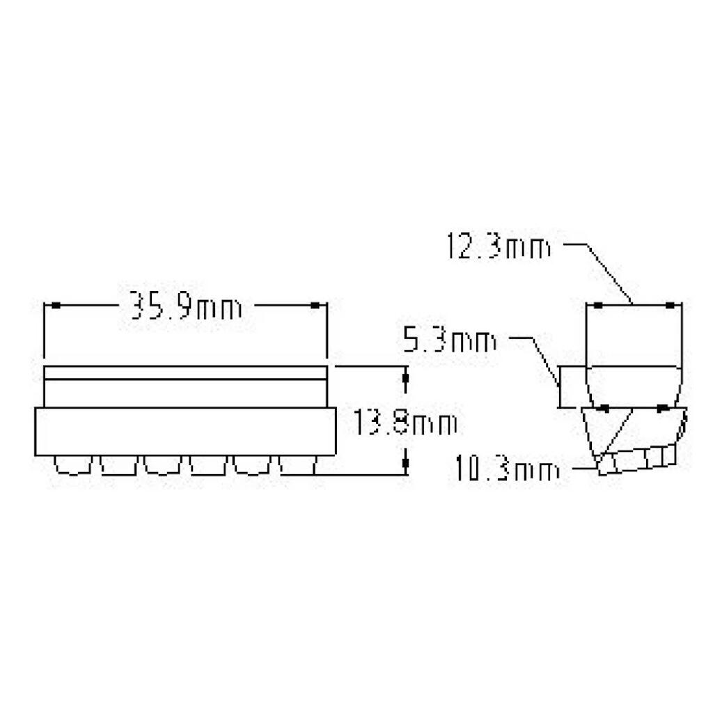Weinmann 6 Dot Retro Bicycle Brake Pad Inserts Black 2/4