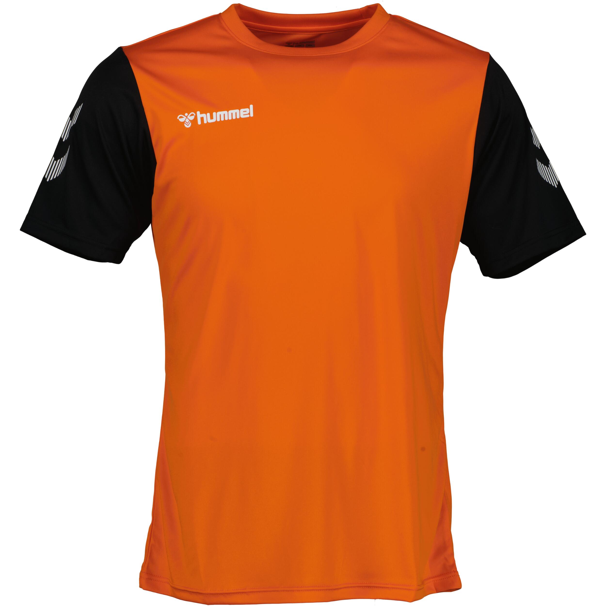 HUMMEL Match Shirt for men, great for football, in tangerine/black