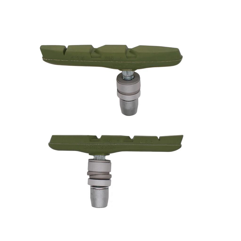 Thinline Threaded Bicycle Brake Pads Ceramic Green 1/4