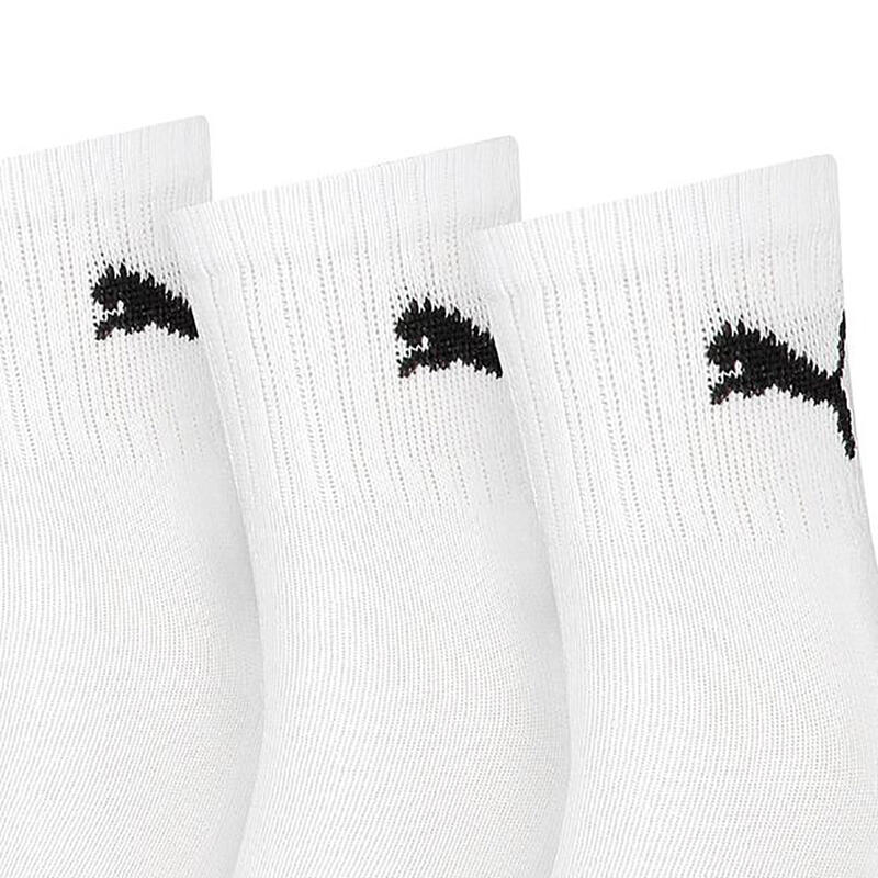 Șosete PUMA Short Crew 3-pack unisex, albe