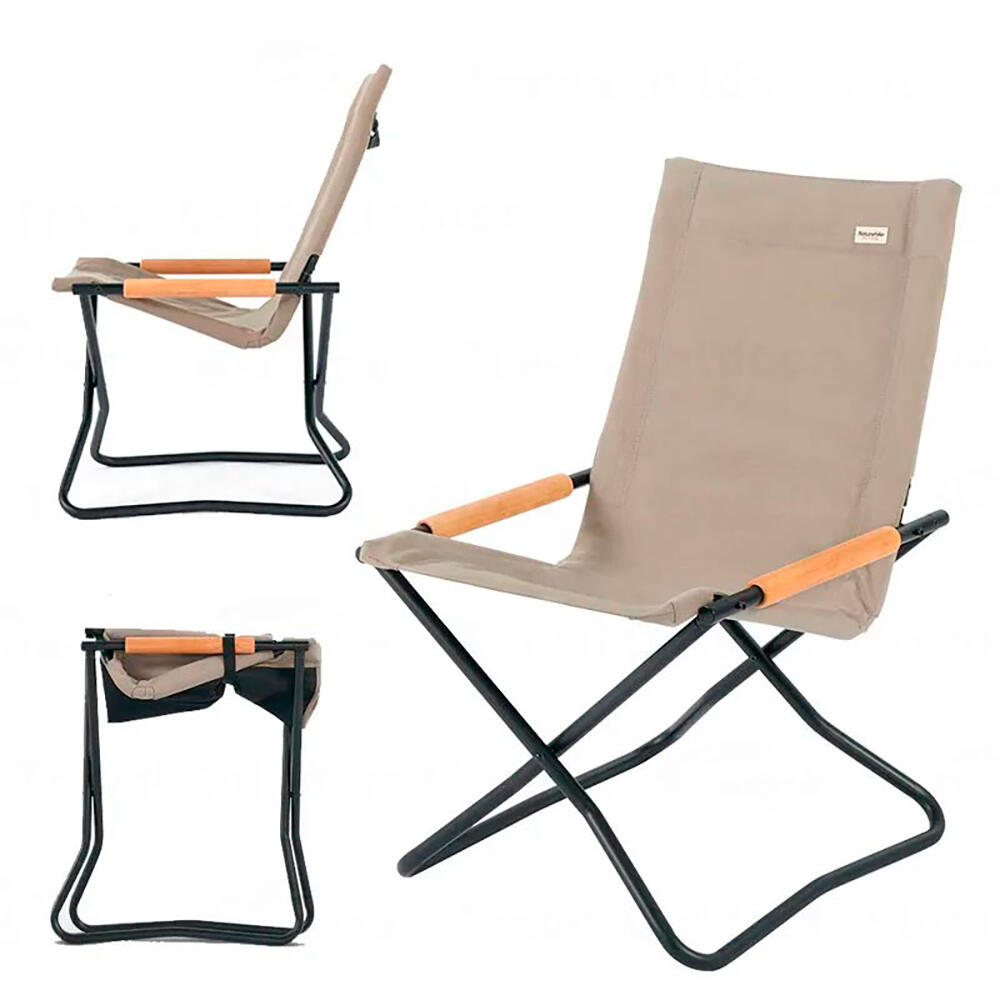 Silla Plegable Camping Playa Naturehike Super Cómoda Khaki 2/3