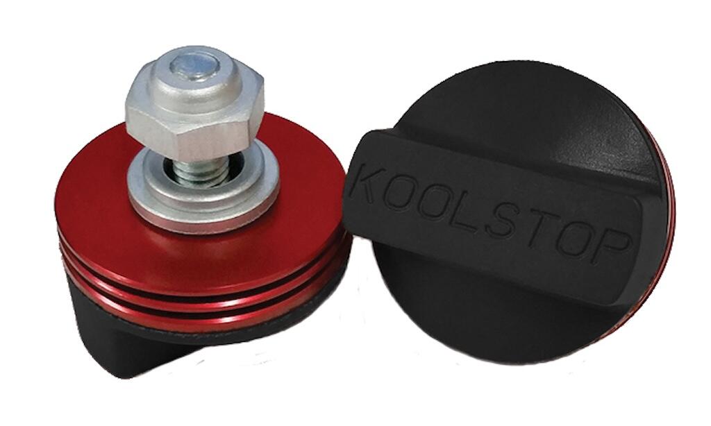 KOOL-STOP International Cooling Fins Bicycle Brake Pads Black Compound Red Metal