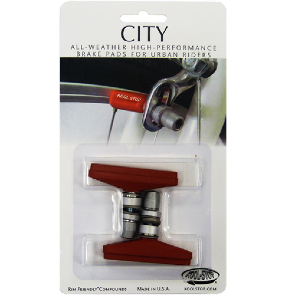 City Threaded Bicycle Brake Pads Salmon 2/4