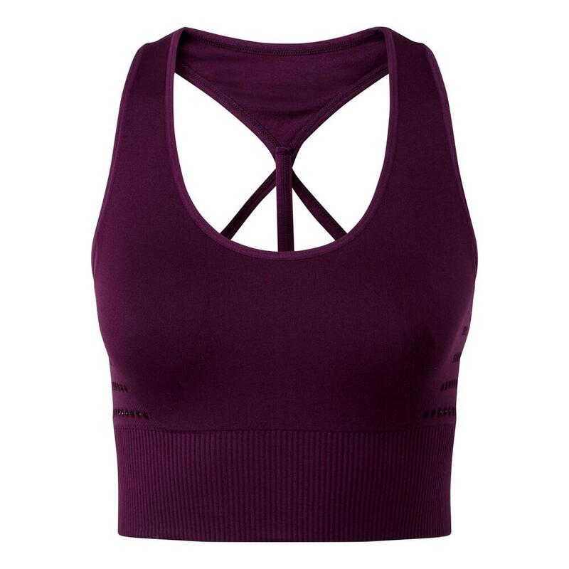 "Reveal" SportBH Nahtlos für Damen Maulbeere