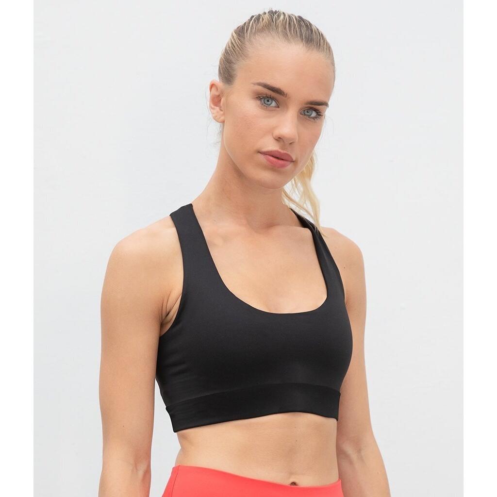 Womens/Ladies Core Medium Impact Bra (Black) 2/3