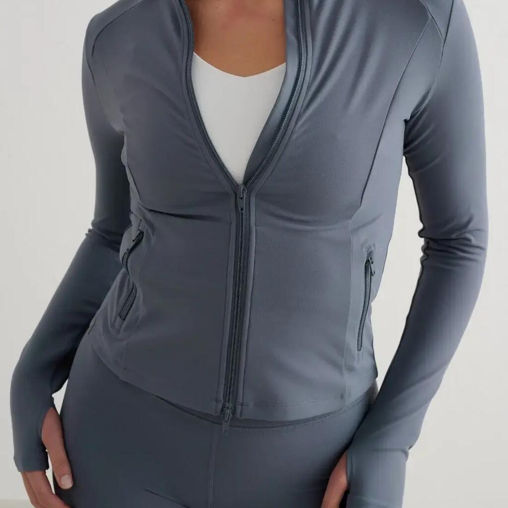 Women's Zip Jacket Buttery-Soft Second Skin Two-Way Zip Sense Storm Blue