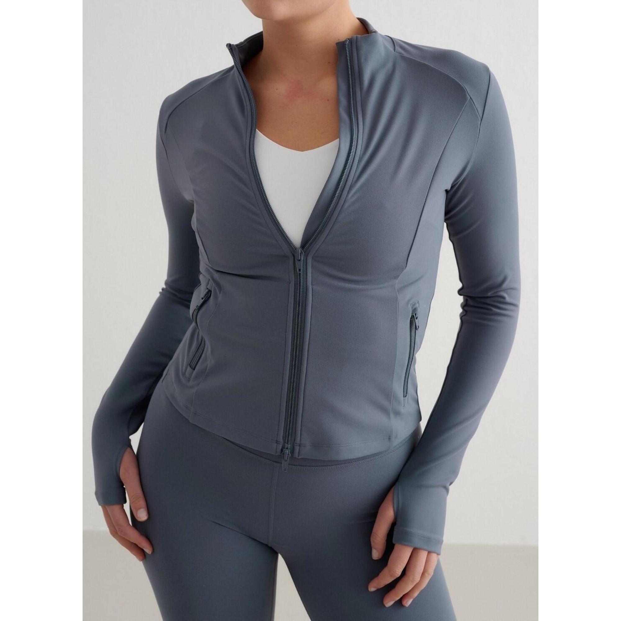 Aim'n - Femme Veste Avec Fermeture Éclair Bleu Ardoise - Veste - Bleu - 32 3xs - Decathlon