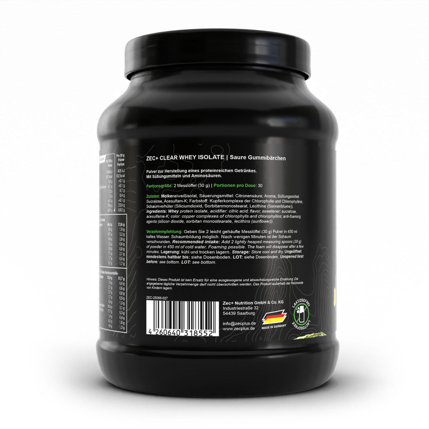 Zec+ Clear Whey Isolate (900g) Sour Gummy Bears - Protéines - Protéines claires 3/3