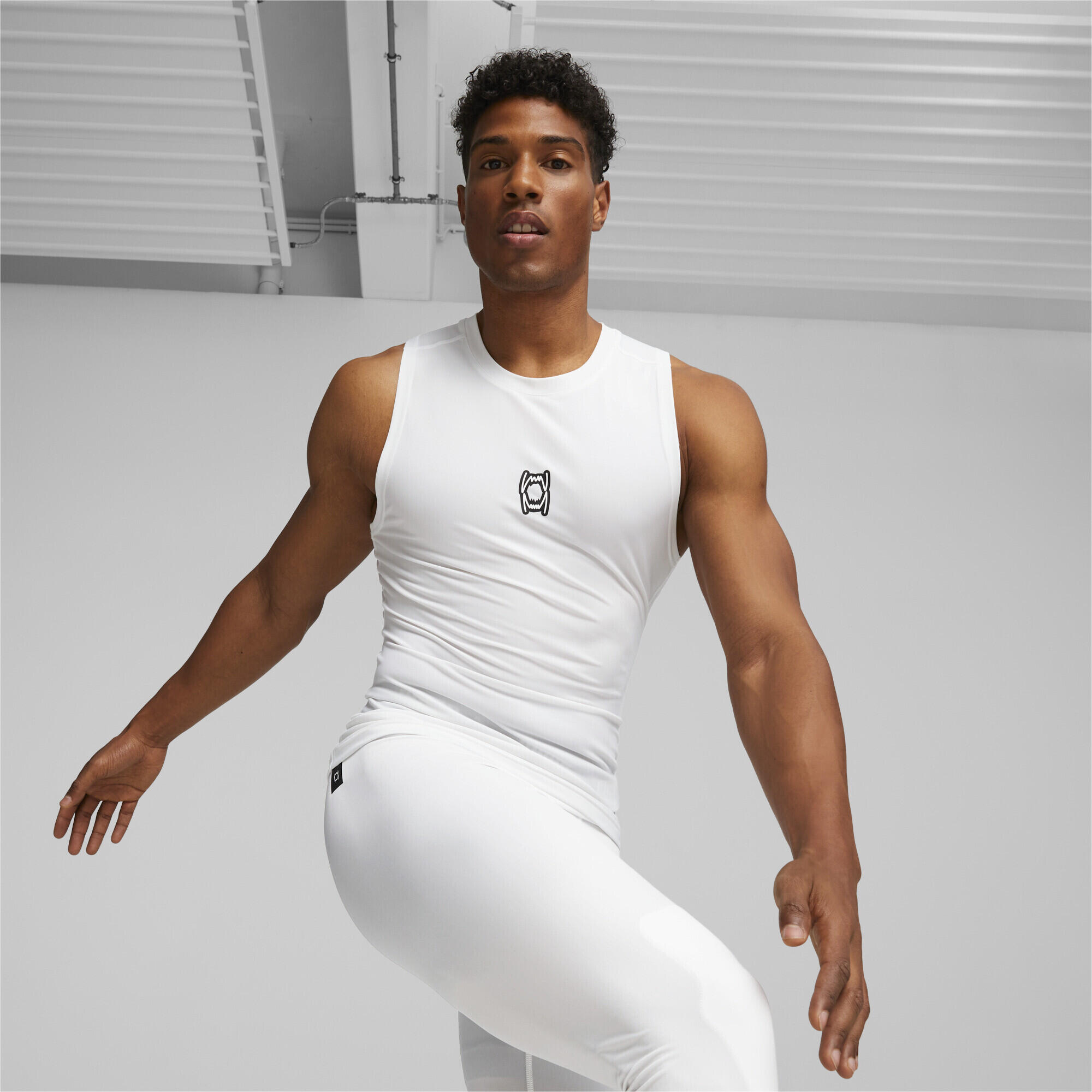 Hoops Team ärmelloses Basketball-Oberteil Herren PUMA White 3/7
