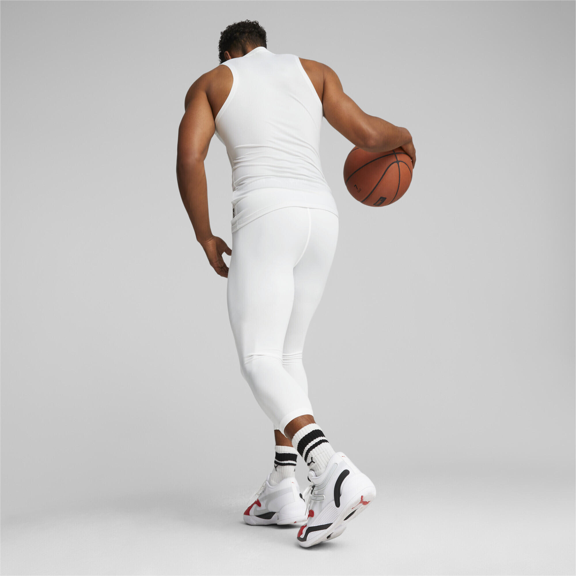 Hoops Team ärmelloses Basketball-Oberteil Herren PUMA White 4/7