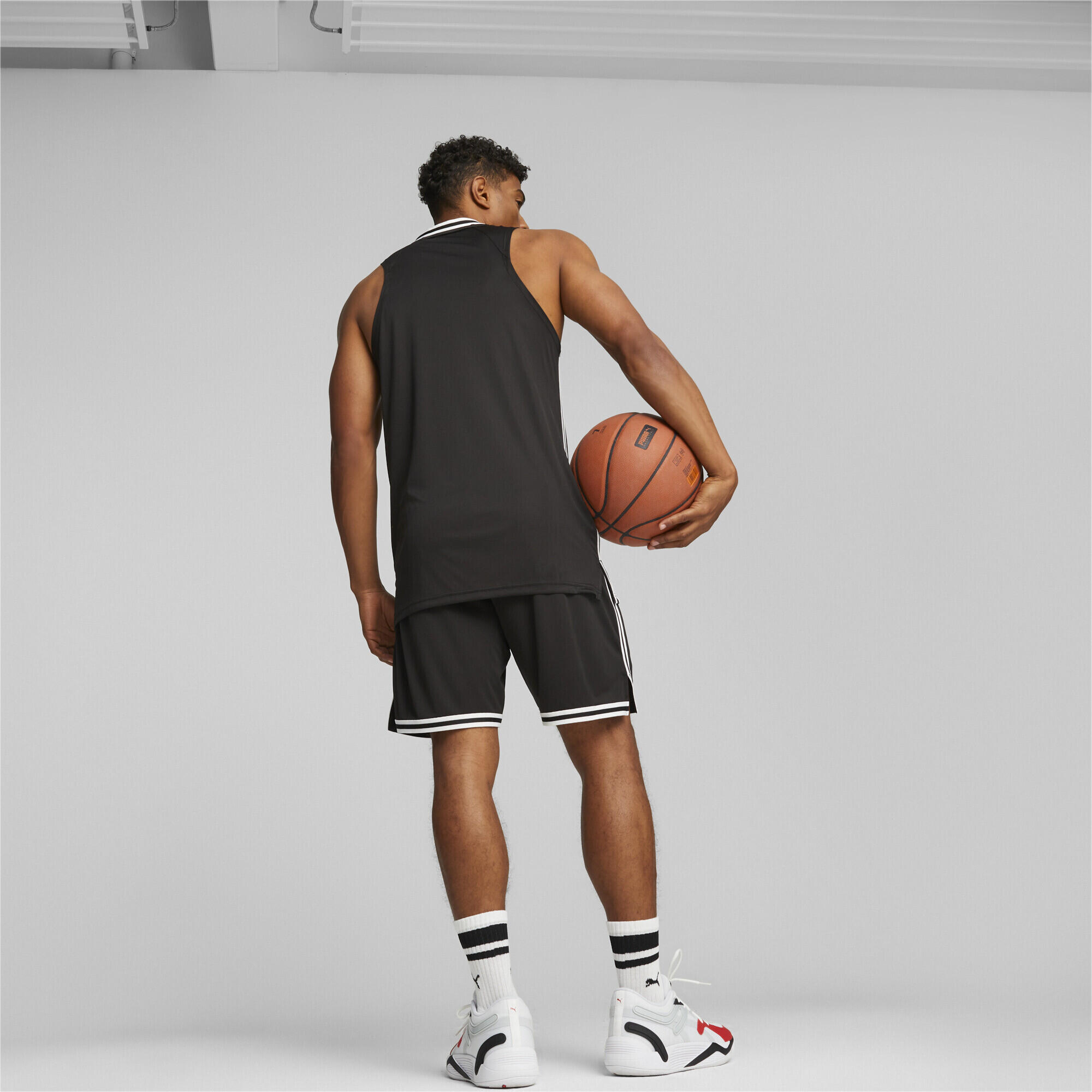 Hoops Team basketbalshirt voor heren PUMA Black 4/7