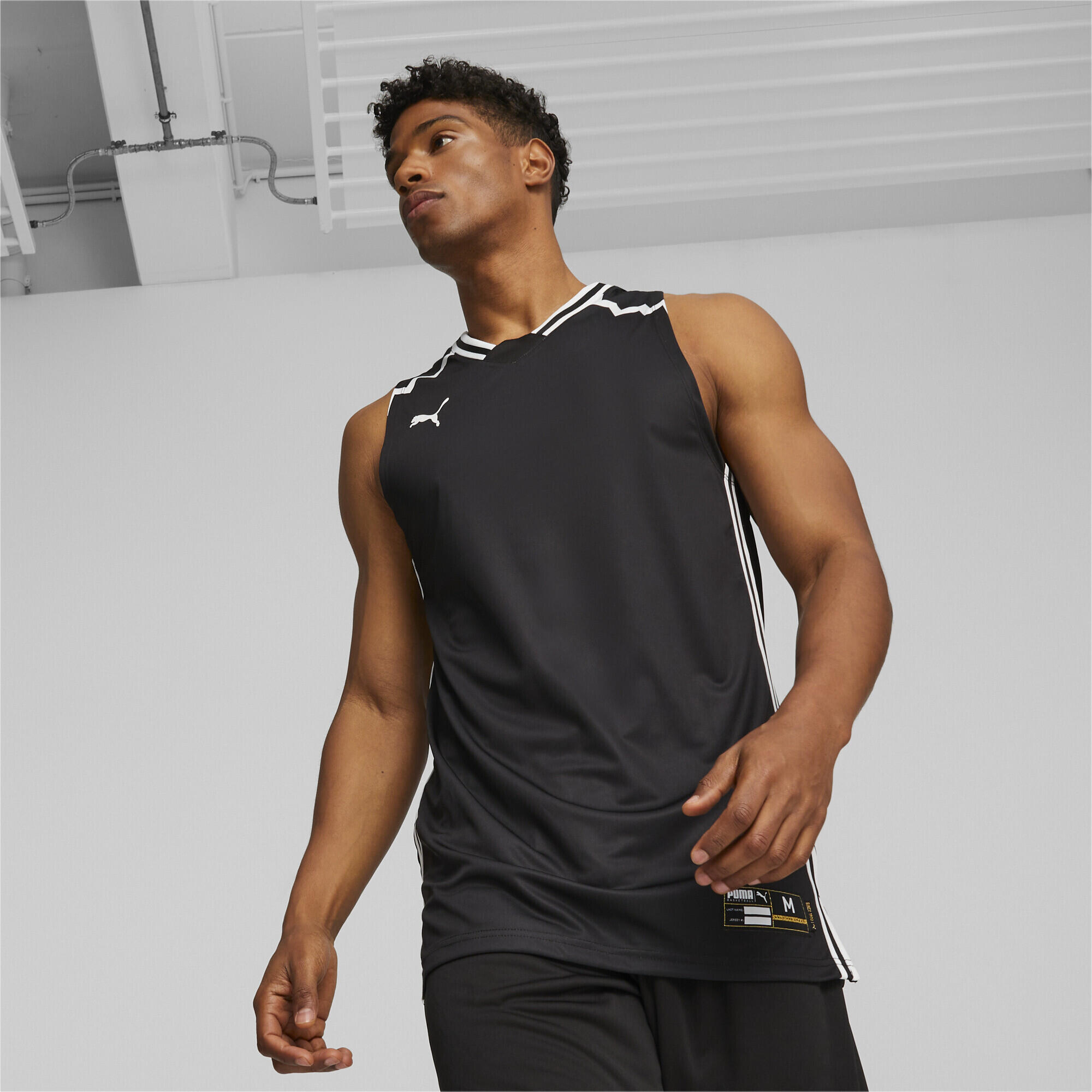 Hoops Team basketbalshirt voor heren PUMA Black 2/7