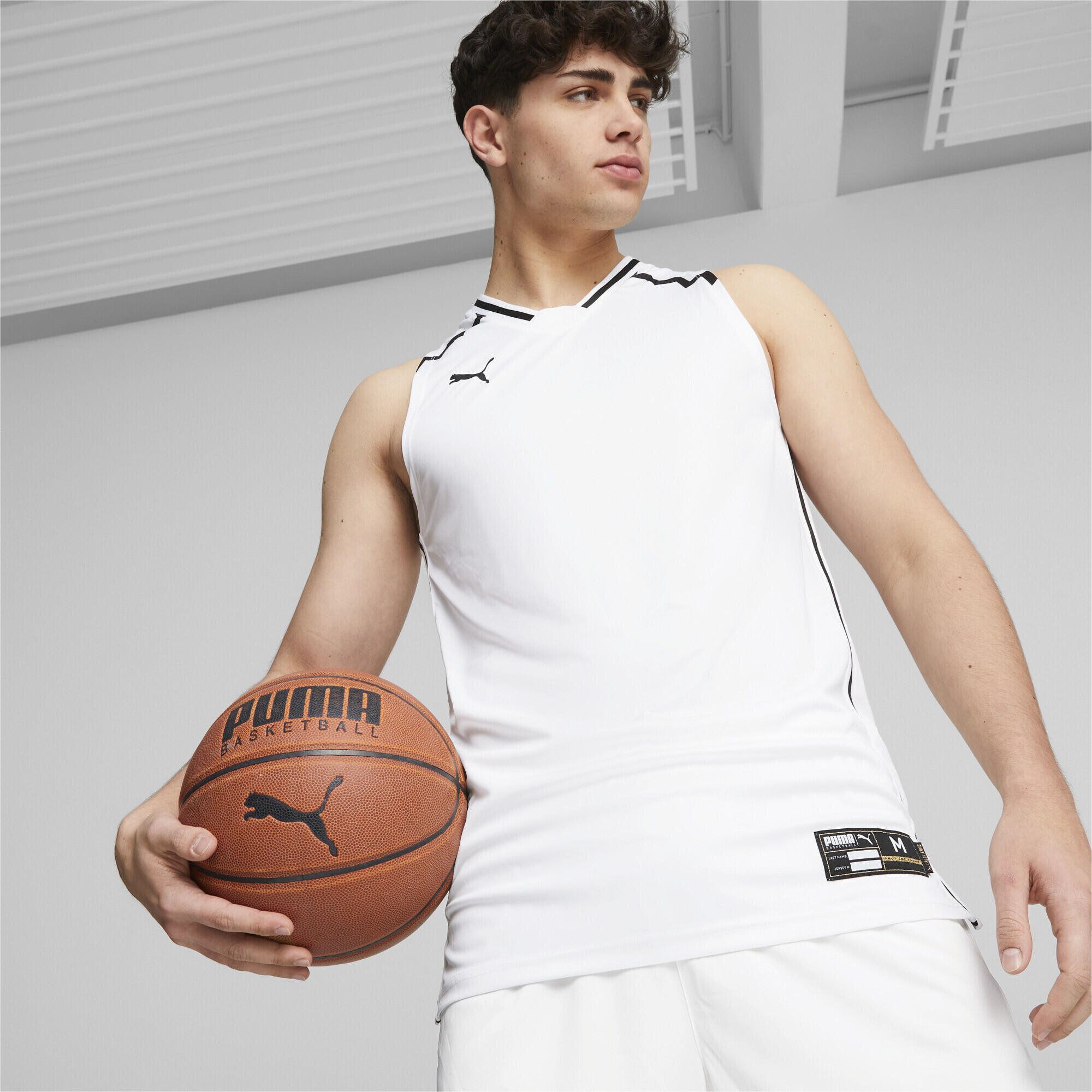 Maillot de basketball Hoops Team Homme PUMA White 2/7