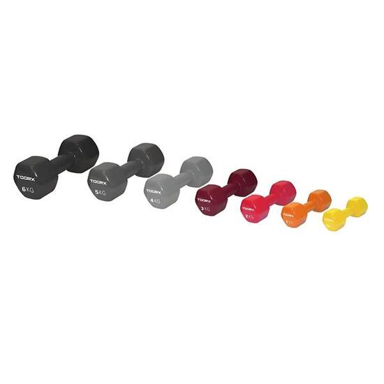 Haltère en vinyle - Par pièce - 5 kg gris foncé