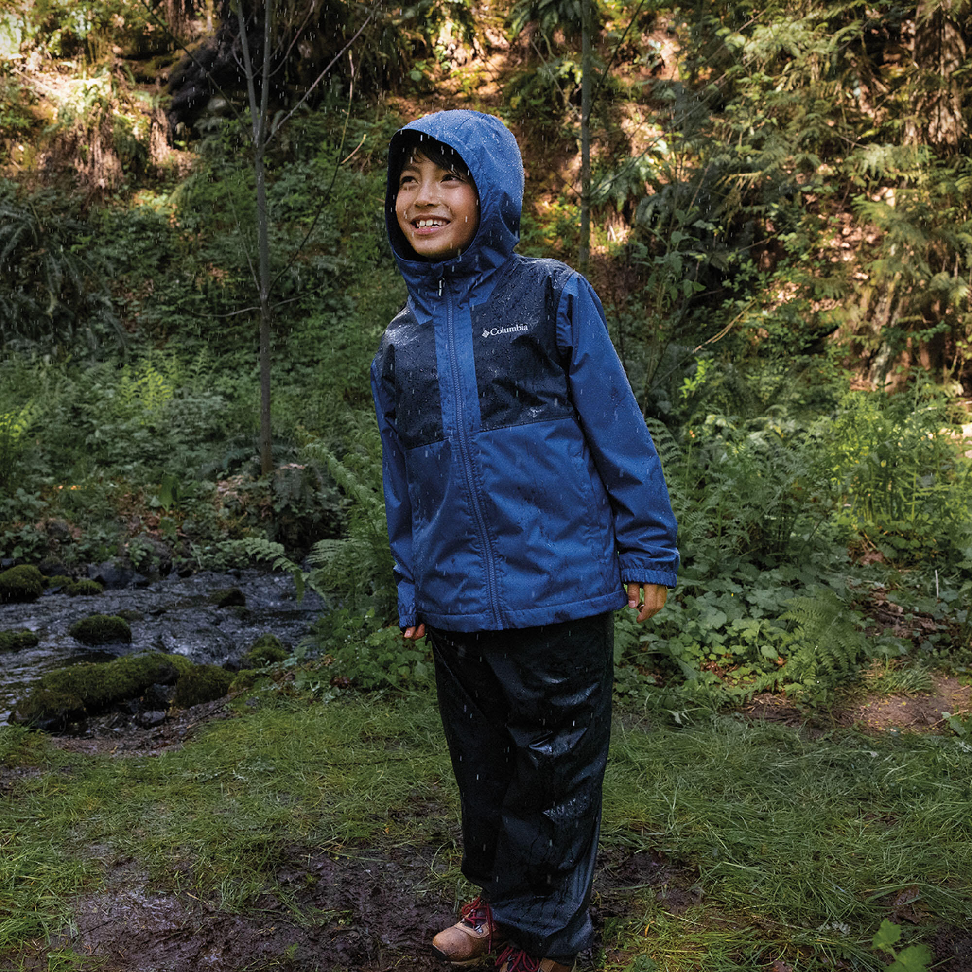 Columbia Rainy Trails II Fleece kinderregenjas 4/5