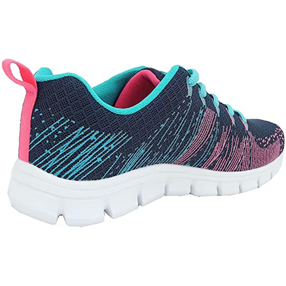 Superlight Womens/Ladies Starlight Memory Foam Trainers (Navy/Aqua/Fuchsia) 2/5
