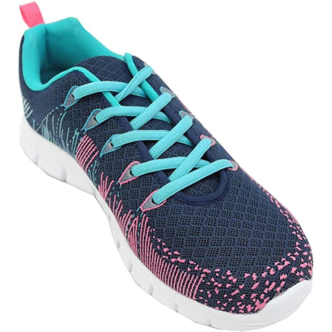 DEK Superlight Womens/Ladies Starlight Memory Foam Trainers (Navy/Aqua/Fuchsia)