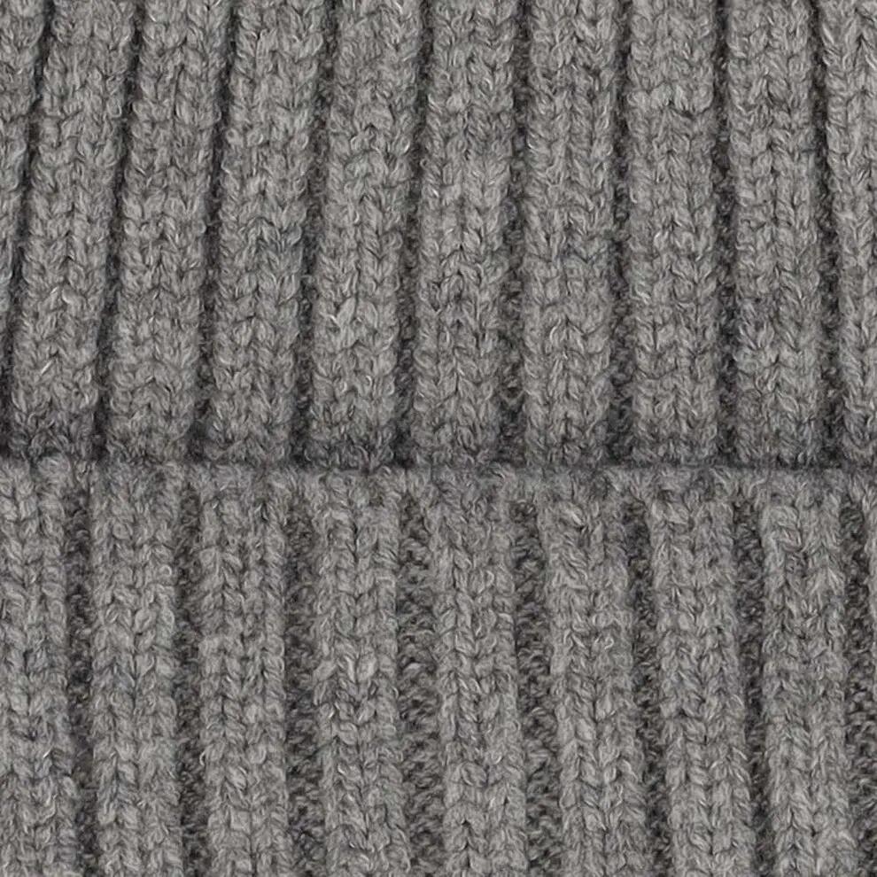 Heatkeeper - Baby Muts - Ribbed + Pompon - Licht Grijs 3/3