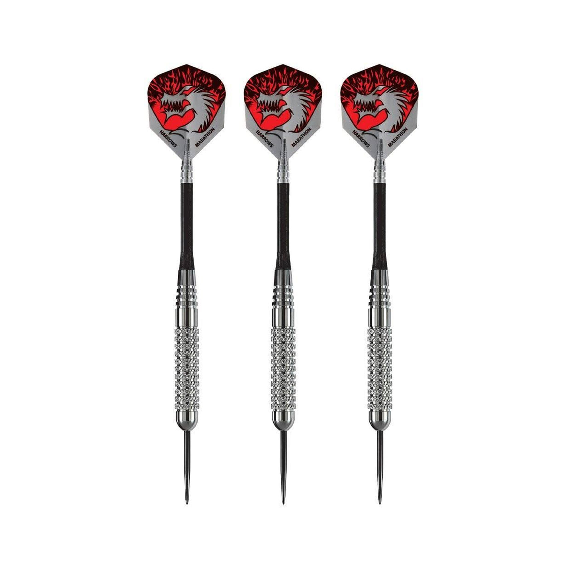 HARROWS Silver Arrows Darts (Pack of 3) (Silver/Red/Black)