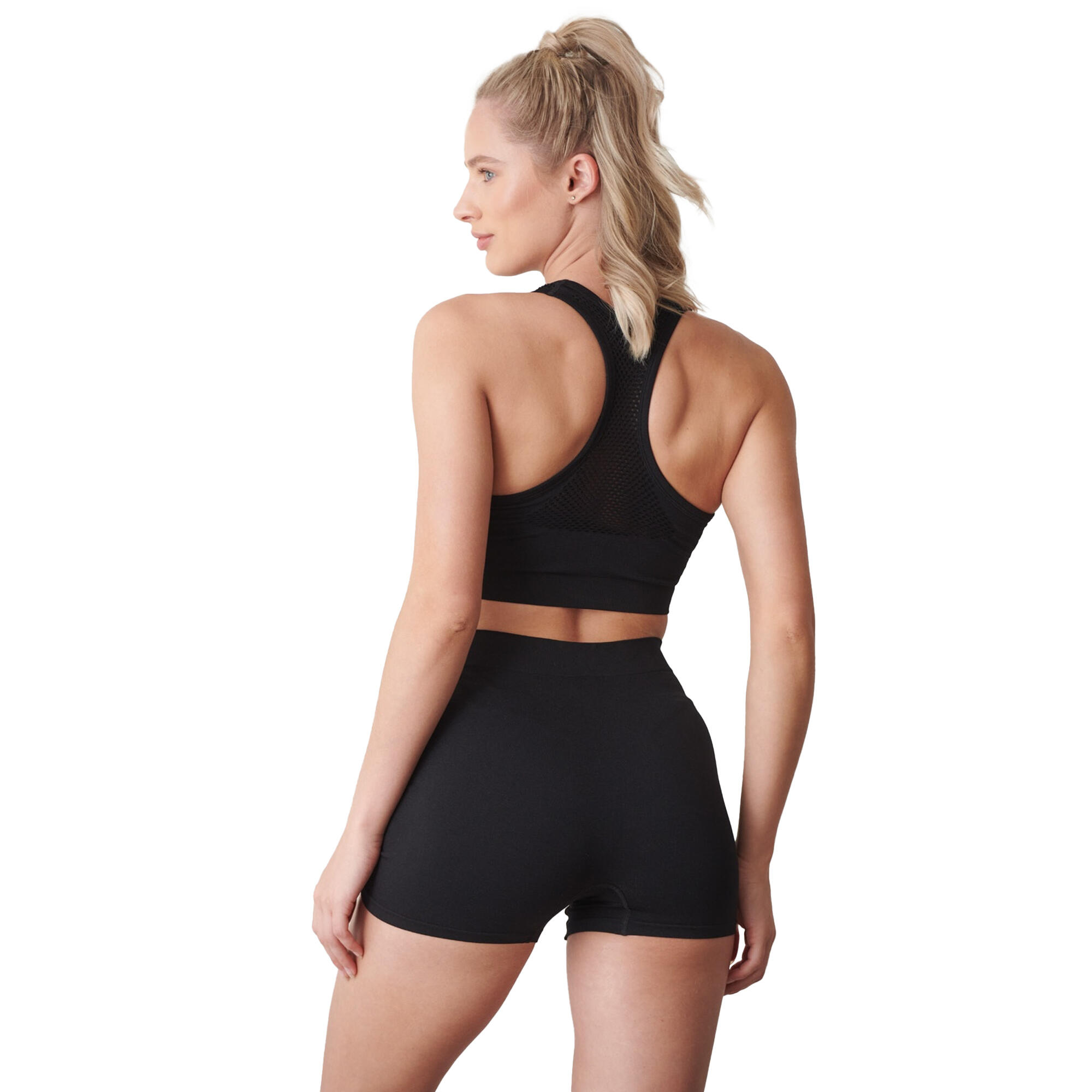 Pantaloncini Senza Cuciture Donna Tombo Nero 2/2