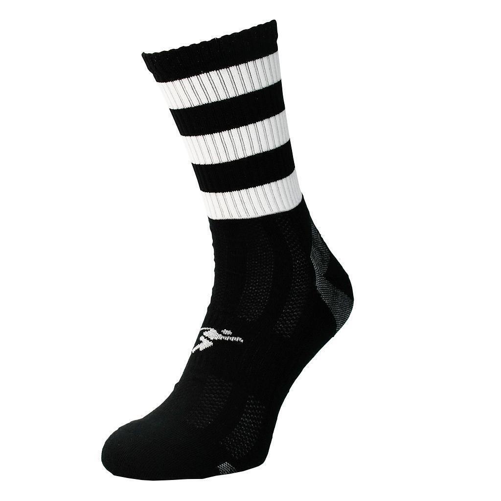 PRECISION Childrens/Kids Pro Hooped Socks (Black/White)