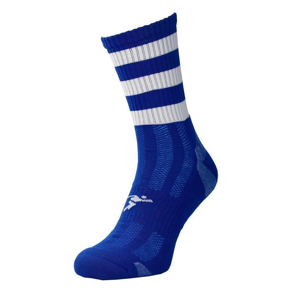 PRECISION Childrens/Kids Pro Hooped Socks (Royal Blue/White)