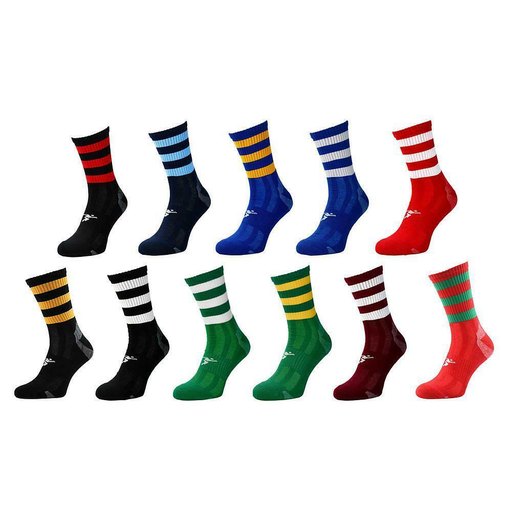 Calzini Da Calcio Ad Anello Adulto Unisex Precision Pro Rosso Verde 3/3