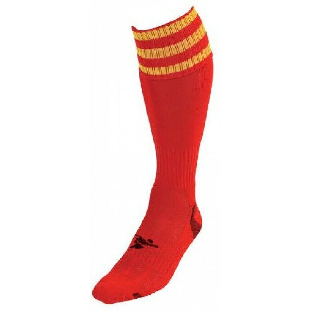 PRECISION Unisex Adult Pro Football Socks (Red/Yellow)