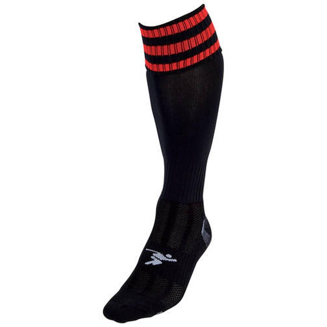 black / red