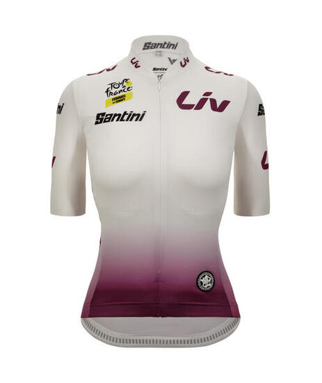 Líder Juvenil - Maillot Mujer blanco Ciclismo