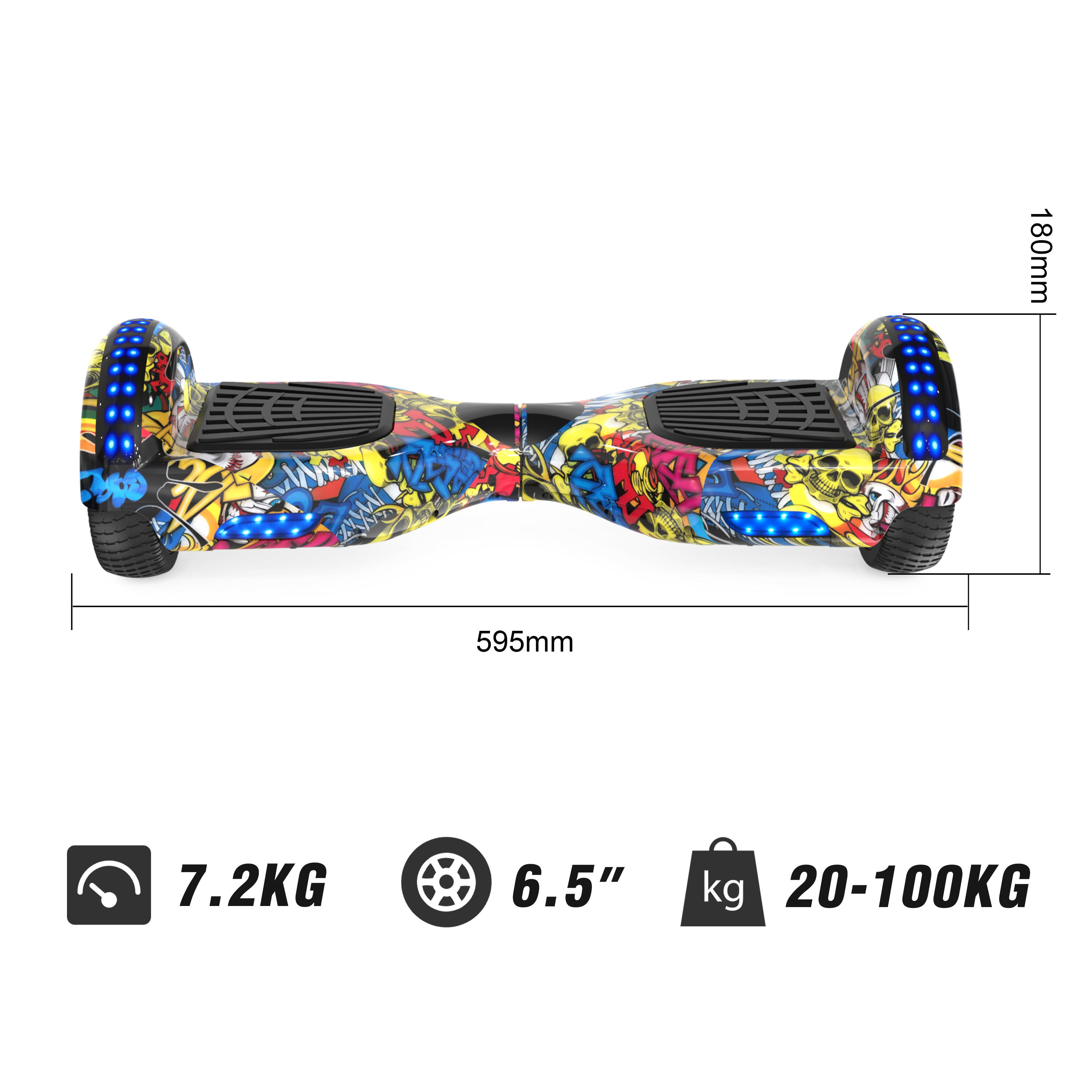 Hoverboards Kinder 6,5 Zoll mit Bluetooth RCB-WJ1 6/8