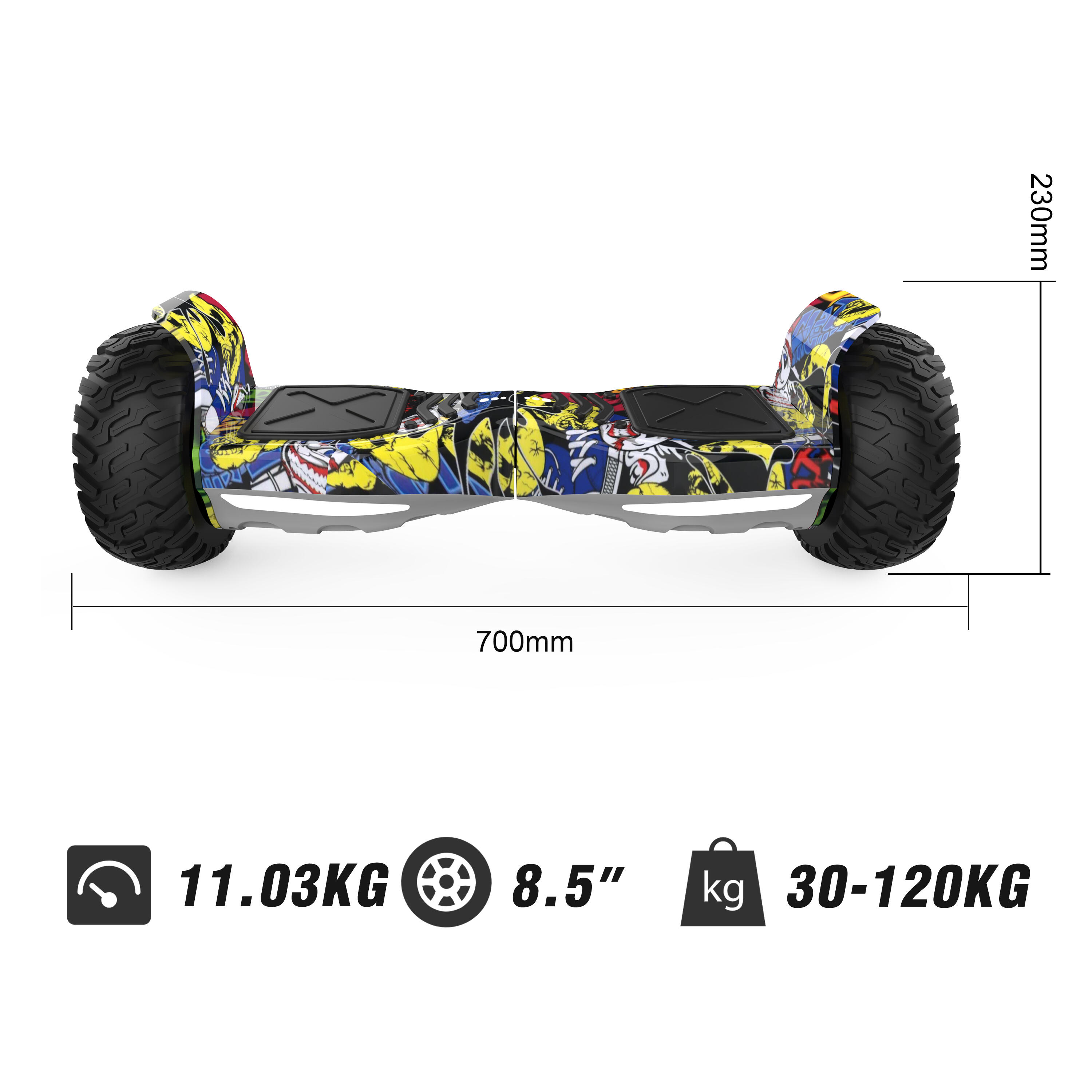 Hoverboard todoterreno 8,5 pulgadas con Bluetooth RCB-HY-A16 6/9