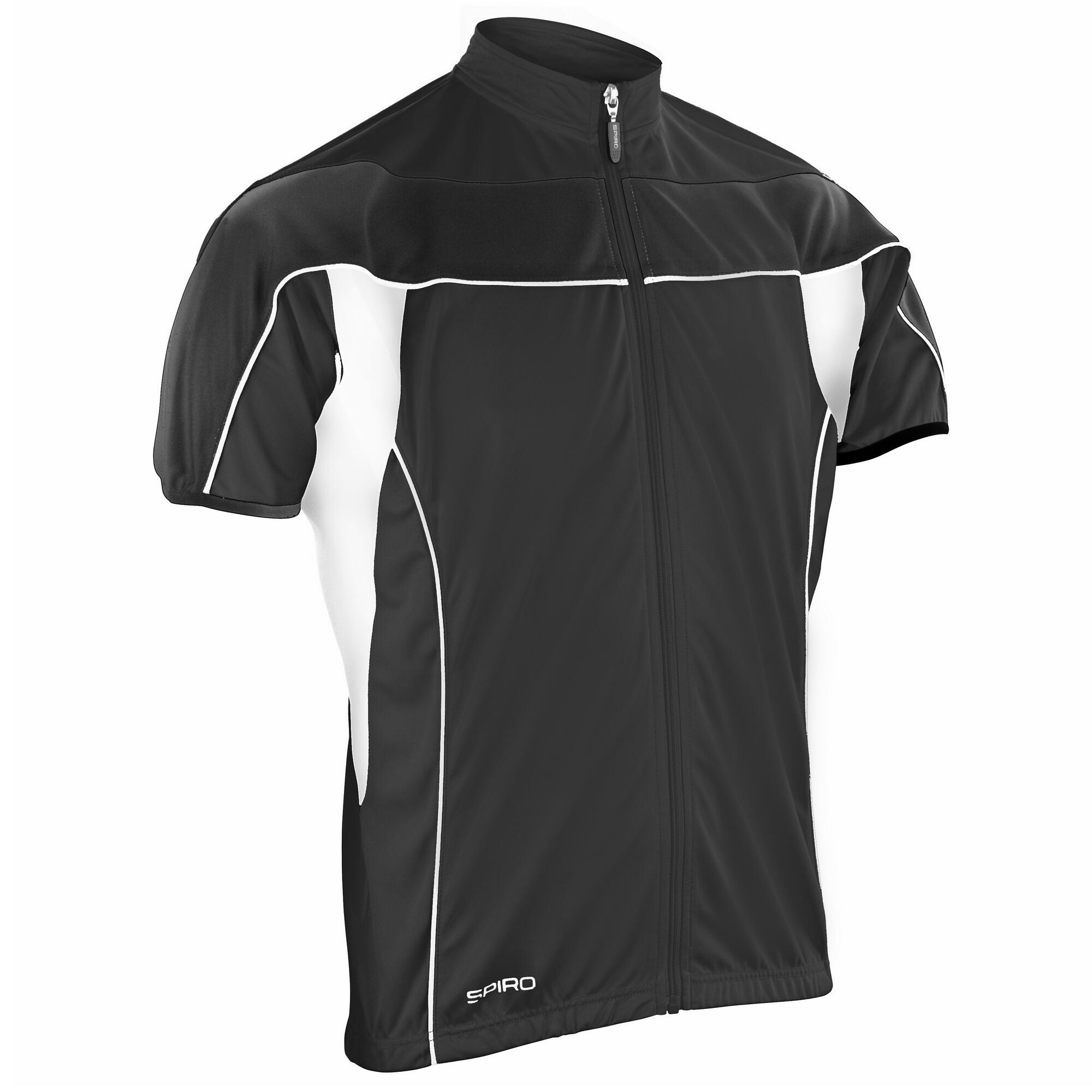 SPIRO Mens Bikewear / Cycling 1/4 Zip CoolDry Performance Fleece Top / Light Jacket
