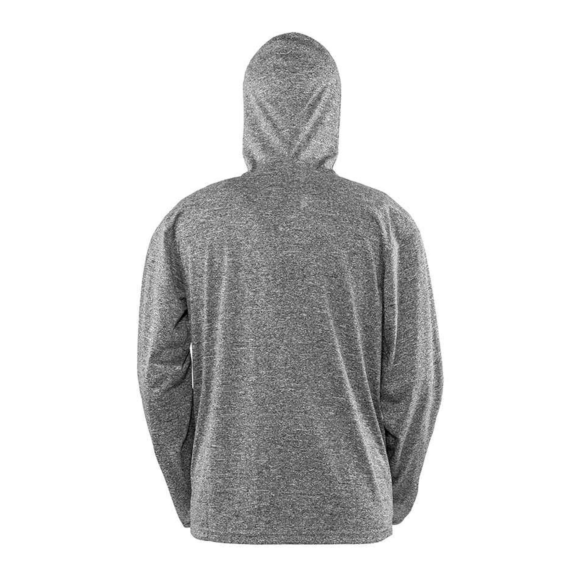 Mens Hooded TShirt Jacket (Marl Grey) 2/2