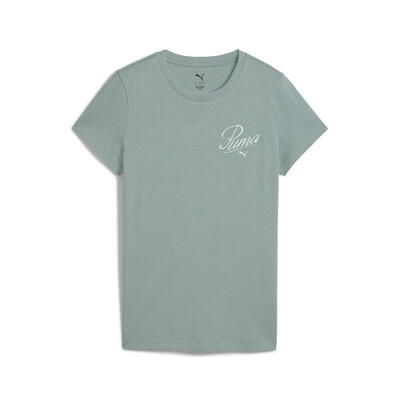 Ess script t-shirt dames puma green moon