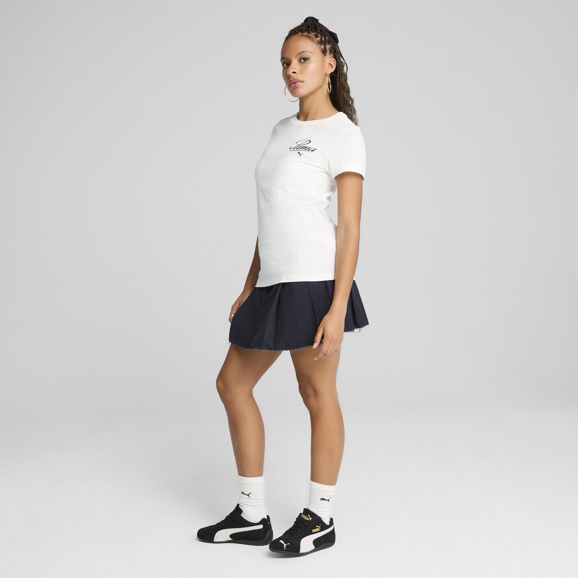 T-shirt ESS SCRIPT Femme PUMA White 5/7