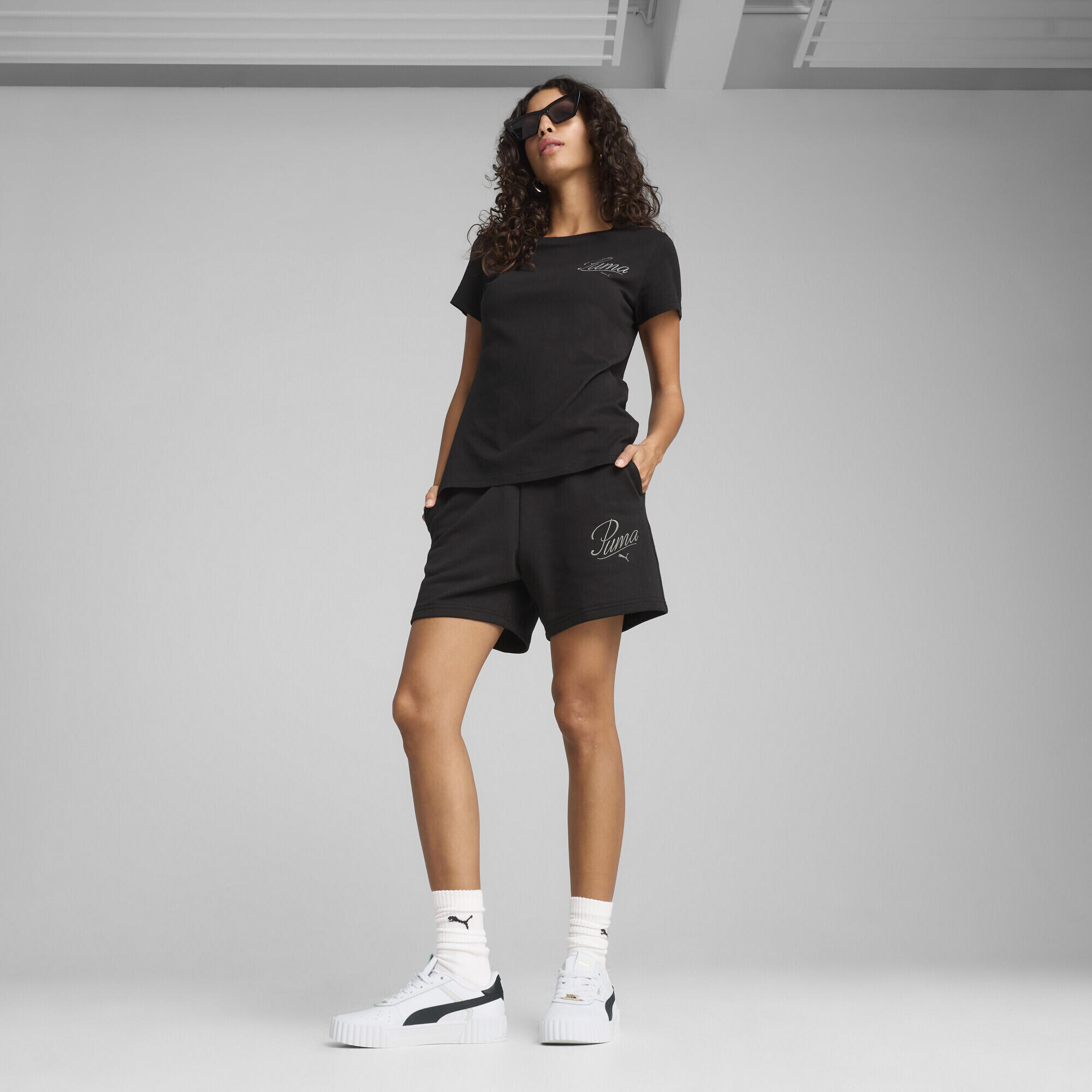 T-shirt ESS SCRIPT Femme PUMA Black 4/7