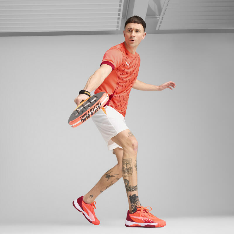 Tricou padel bărbați Individual Graphic portocaliu PUMA Glowing Red