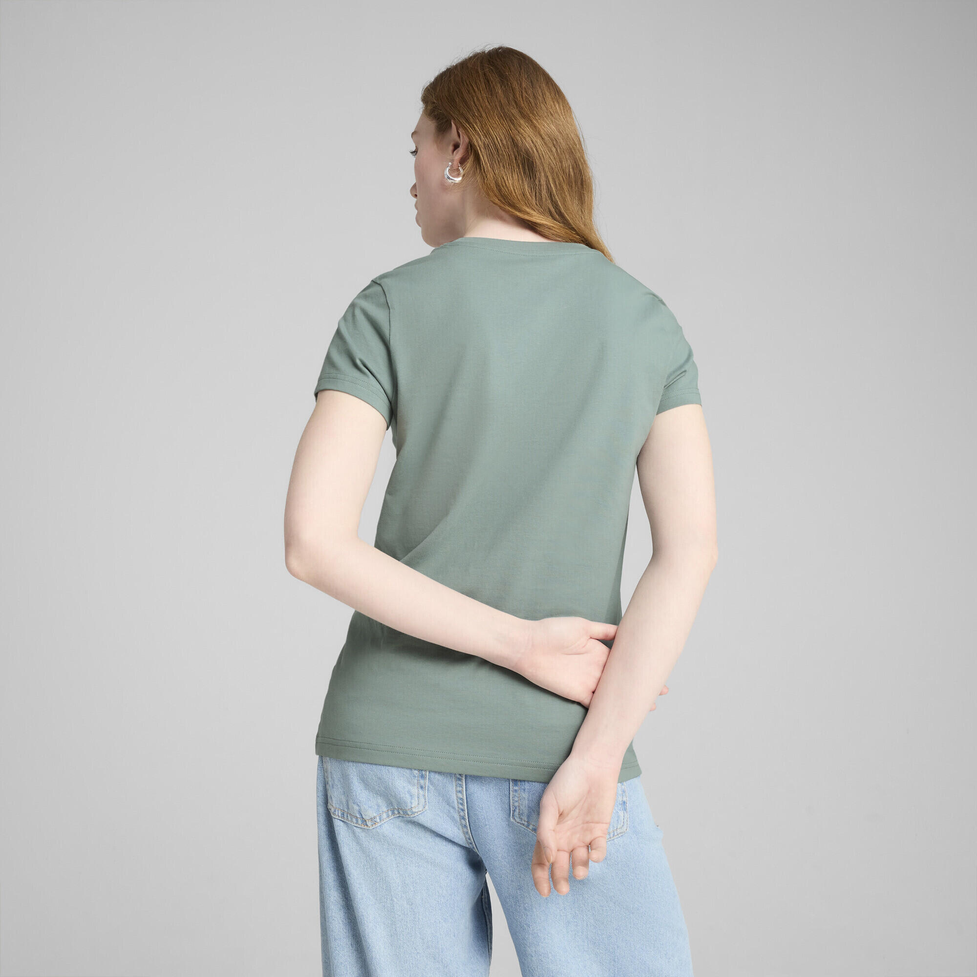 ESS SCRIPT T-Shirt Damen PUMA Green Moon 3/7
