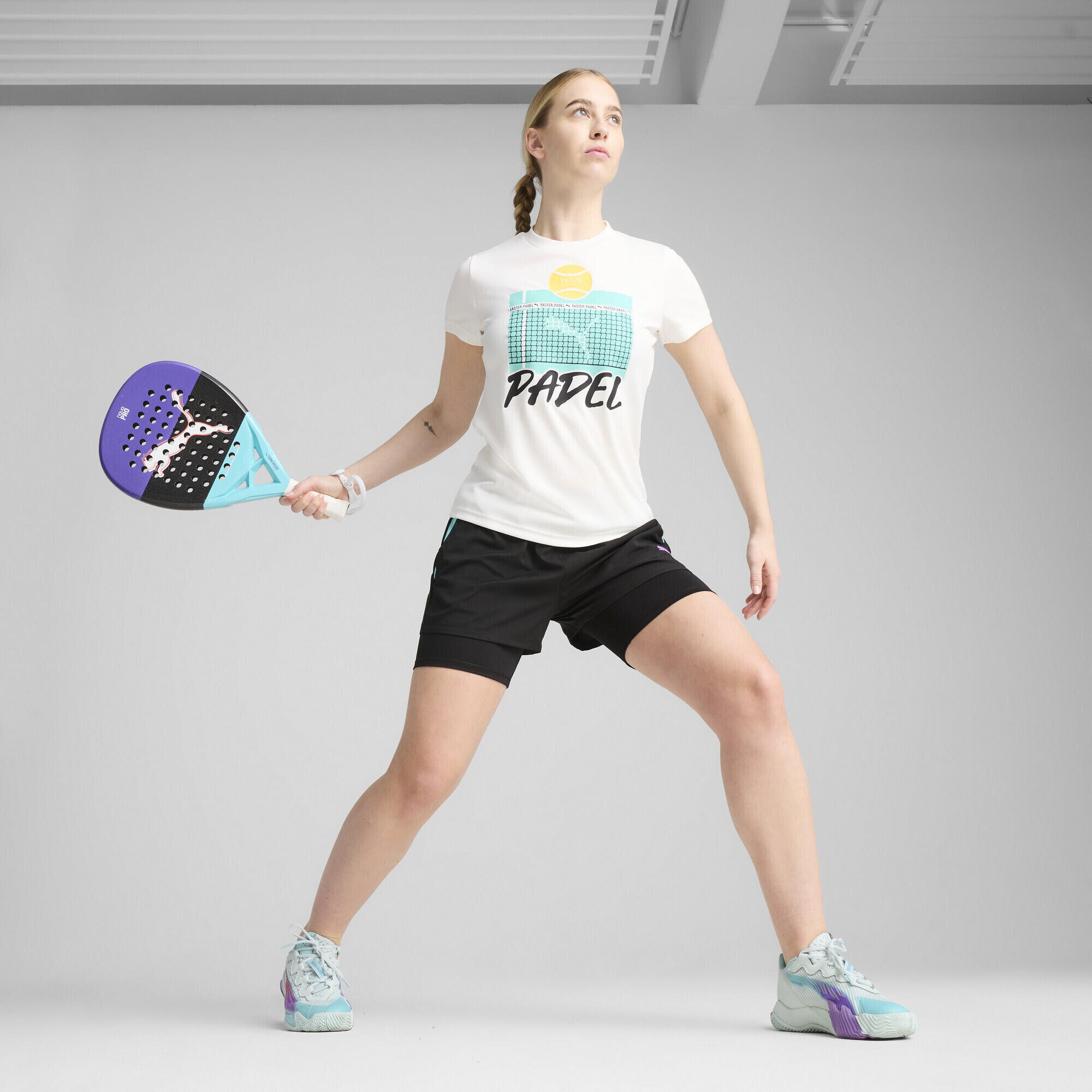 Damska koszulka do padla z grafiką INDIVIDUAL PUMA White 4/7