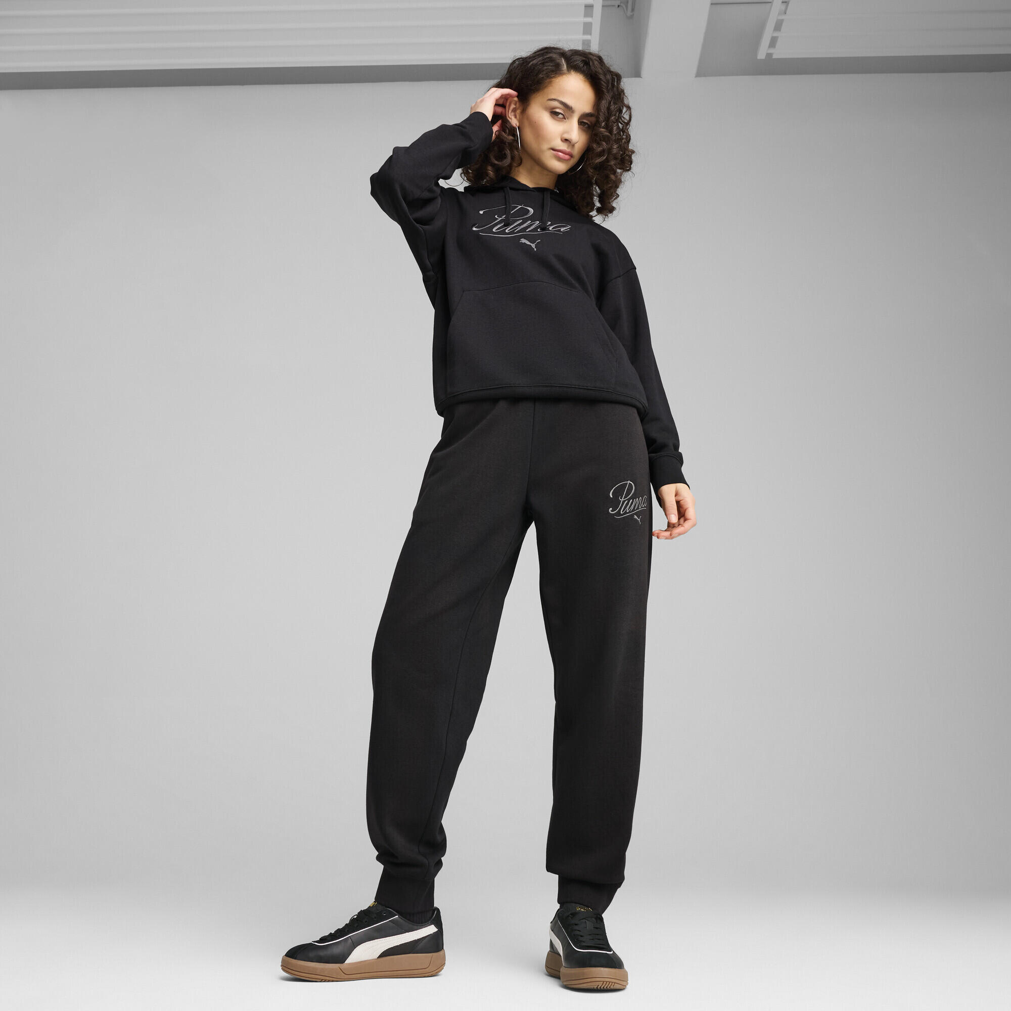 Pantaloni da tuta ESS SCRIPT Comfort da donna PUMA Black 4/7
