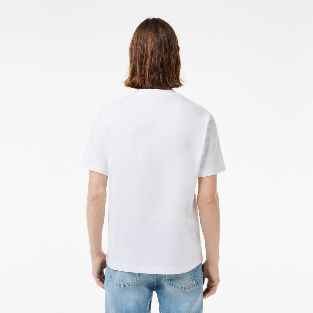 T-shirt Lacoste Modèle Th7318 Tee-shirt Couleur Blanc 3/5